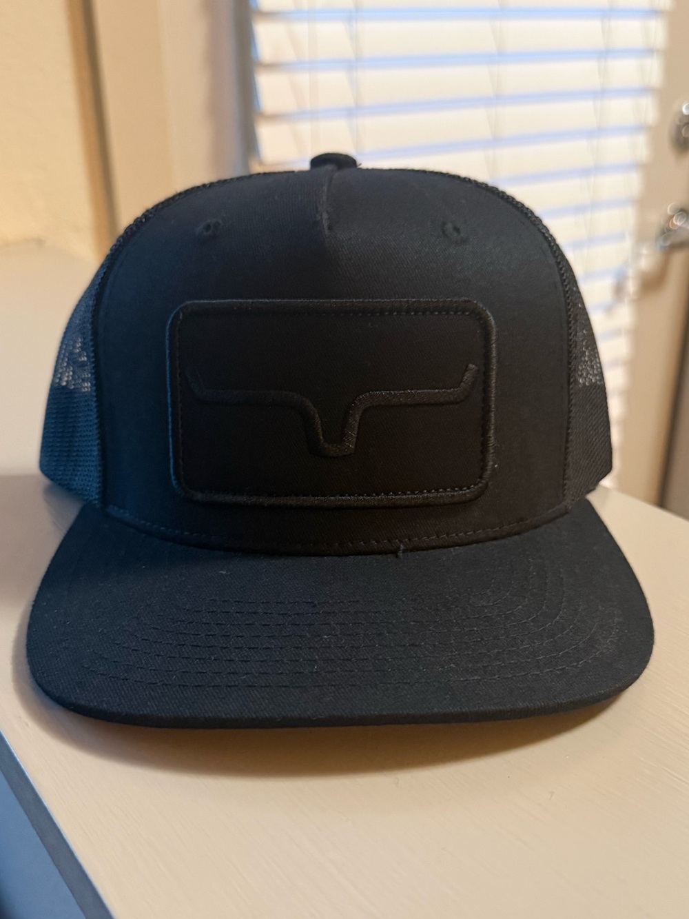 Kimes Ranch Unisex Banner Ventilated Trucker SnapBack Hat, Black
